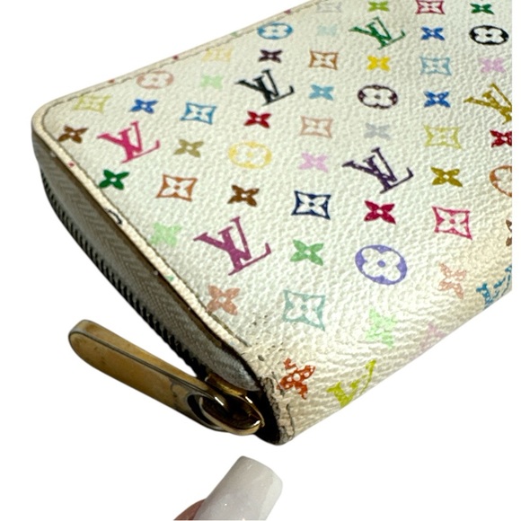 Louis Vuitton White Monogram Multicolor Murakami  Zippy Wallet - Picture 15 of 16
